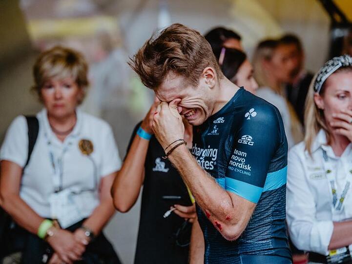 Ein Fahrer vom Team Novo Nordisk trauert um Bjorg Lambrecht.