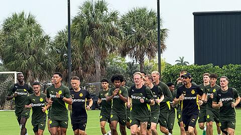 Auf das Achtelfinale bereitete sich Borussia Dortmund noch in Florida vor