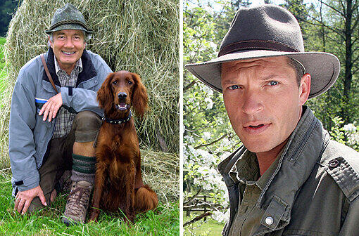 Die beiden Förster der ZDF-Serie "Forsthaus Falkenau" sind jetzt bayerische Ehrenförster: Christian Wolff und Hardy Krüger jun.