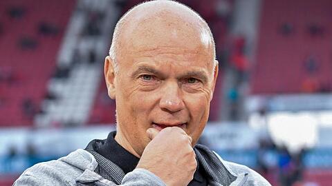 Düsseldorfs Trainer Uwe Rösler. Foto: Torsten Silz/dpa/Archivbild