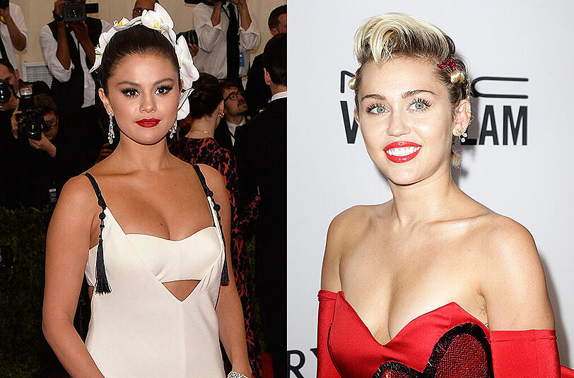 Selena Gomez und Miley Cyrus waren beide mit...