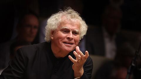 Sir Simon Rattle, der neue Chefdirigent des Symphonieorchesters des Bayerischen Rundfunks.