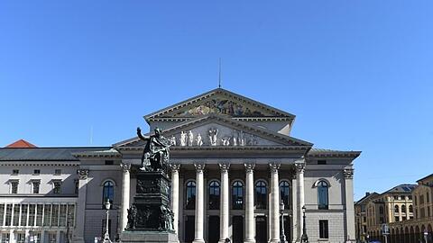 Blick auf die Bayerische Staatsoper in München.
