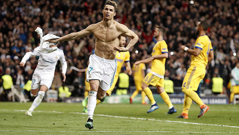 Doch noch im Halbfinale: Cristiano Ronaldo verwandelte in der endlos langen Nachspielzeit den Elfmeter zum 1:3 für Real Madrid gegen Juventus Turin.