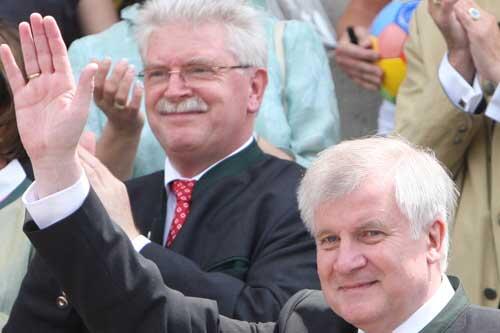 Ministerpräsident Horst Seehofer (CSU) und FDP- Wirtschaftsminister Martin Zeil