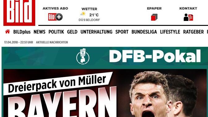 bild.de sieht rauschende Bayern. bild.de sieht rauschende Bayern.