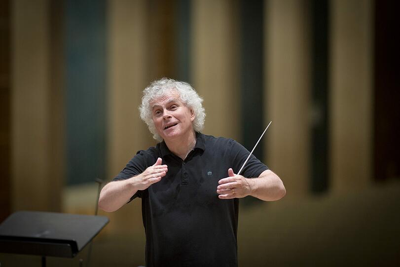 Simon Rattle - hier bei einem früheren Konzert im Herkulessaal der Residenz.