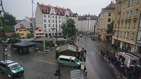Die Polizei bezog am Freitag schon früh Stellung.