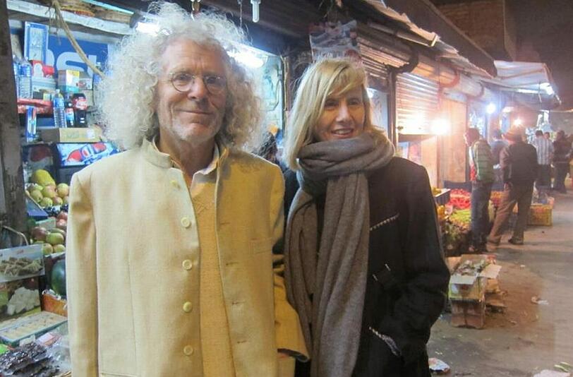 Auf Indien-Reise: Jutta Winkelmann un ihr Lebensgefährte Rainer Langhans.