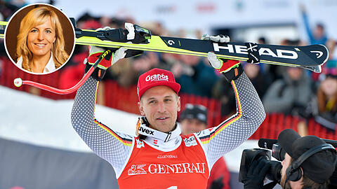 Strahlender Sieger: Josef Ferstl nach seinem Erfolg in Kitzbühel.
