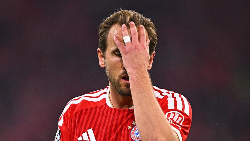 Verzweifelte gegen die PSG-Abwehr: Bayern-St&uuml;rmer Harry Kane.