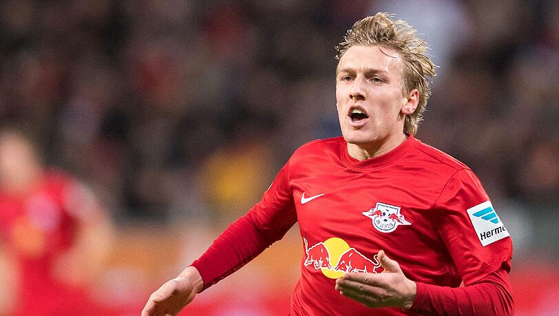 Emil Forsberg jubelt über den Ausgleichsttreffer Emil Forsberg jubelt über den Ausgleichsttreffer