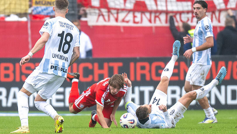 Kugelte sich im Zweikampf mit Bayerns Bohdan Olychenko die Schulter aus: TSV-1860-Kapitän Dennis Dressel. Kugelte sich im Zweikampf mit Bayerns Bohdan Olychenko die Schulter aus: TSV-1860-Kapitän Dennis Dressel.