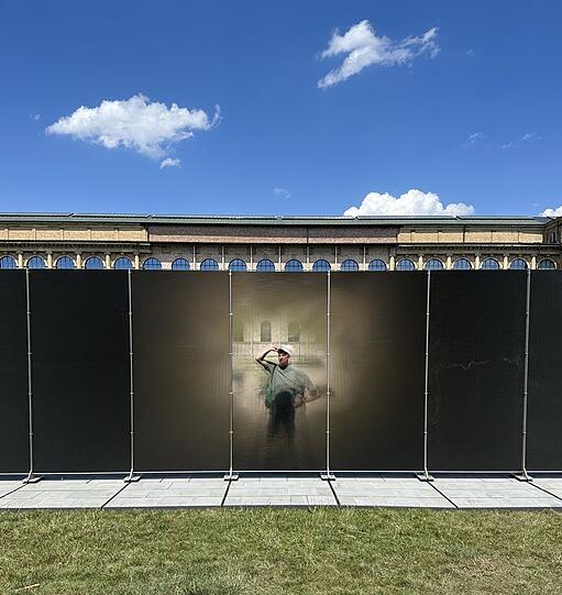 Hubertus Hamms temporäre Kunstinstallation auf der Südwiese vor der Alten Pinakothek.