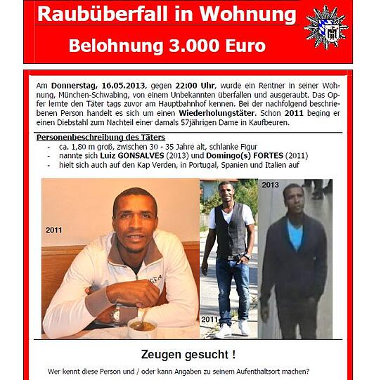 Mit diesem Fahndungsplakat sucht die Polizei jetzt nach dem mutmaßlichen Täter.