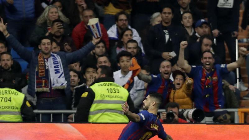 Erzielte gleich zwei Treffer gegen Real Madrid: Barcelonas Stürmer Luis Suarez. Erzielte gleich zwei Treffer gegen Real Madrid: Barcelonas Stürmer Luis Suarez.