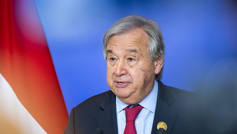 "Mit weit geöffneten Augen in einen größeren Krieg": UN-Generalsekretär António Guterres ist besorgt.