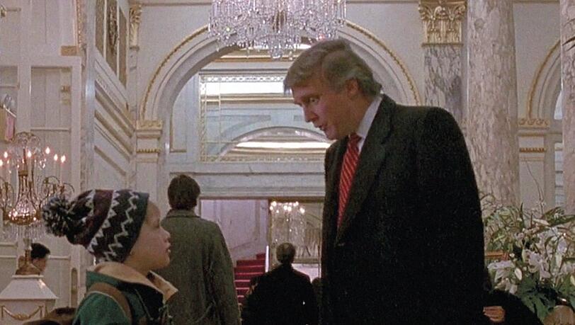 Macaulay Culkin als Kevin McCallister und Donald Trump in "Kevin - Allein in New York".