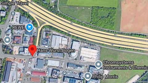 Der Hans-Wurst-Bogen ist nun bei Google Maps eingetragen.