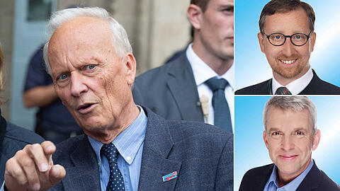 Unter Beobachtung: (v.l.) Ulrich Henkel, Ralf-Dieter Stadler, Andreas Winhart.