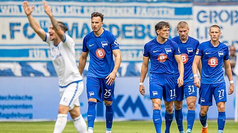 Sechs Gegentore kassierte Hertha BSC am Samstag in Magdeburg.