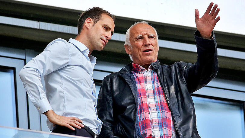 Der RB-Vorstandsvorsitzende Oliver Mintzlaff (links) mit Red-Bull-Gründer Dietrich Mateschitz.