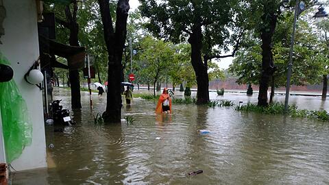 Viele Straßen in Hue standen unter Wasser.