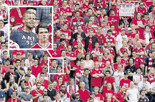 Im Herzen des Südkurve: AZ-Reporter Markus Ehrlich (siehe kleiner Kasten) steht gegen Nürnberg mitten im Block 112 der Allianz Arena.