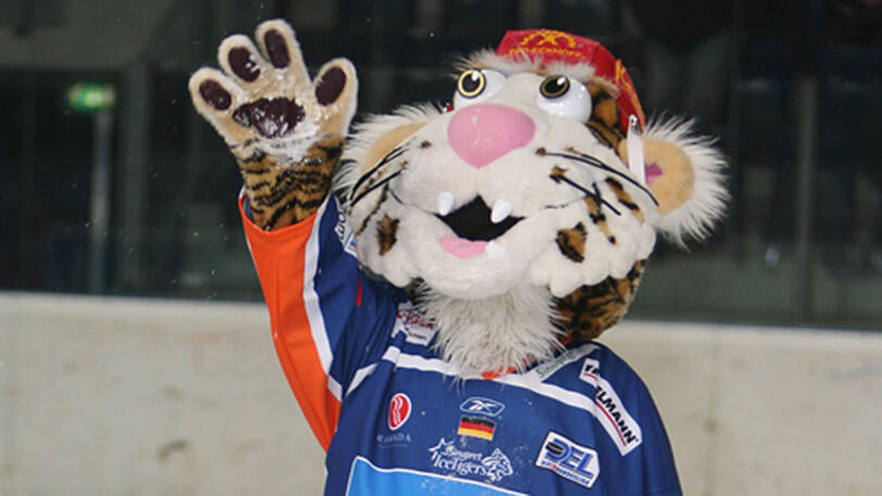 Das Maskottchen der Nürnberger Ice Tigers.