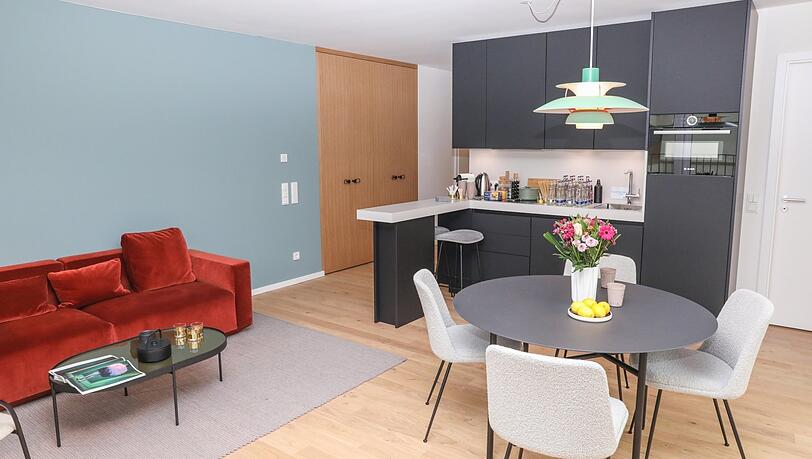 Diese Zwei-Zimmer-Konzeptwohnung ist zu besichtigen. Diese Zwei-Zimmer-Konzeptwohnung ist zu besichtigen.