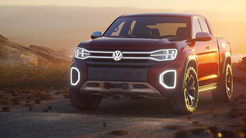 Der neue VW Pick-up Tanaok ist für den Einsatz im ländlichen Bereich der USA gedacht.