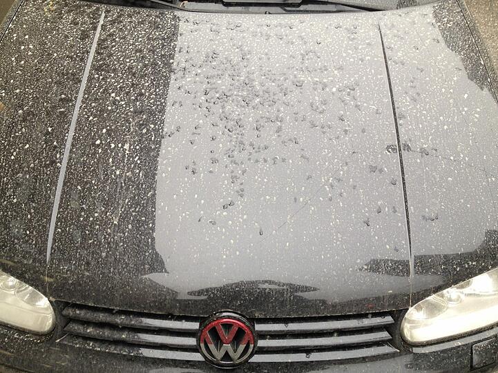 Sahara-Sand-Regen: So sah's im April 2014 in München aus...
