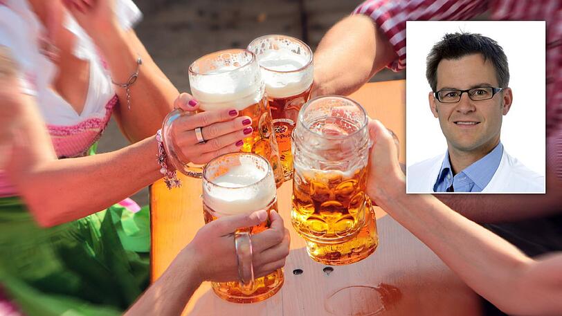 Rund sechs Millionen Besucher wie diese hier kommen jedes Jahr auf die Wiesn &ndash; und trinken zusammen rund sieben Millionen Maß Bier. Ganz ungefährlich ist das nicht, sagt Dr. Moritz Sinner, Kardiologe (38) am LMU-Klinikum Großhadern. Gemeinsam mit seinem Kollegen Dr. Stefan Brunner hat er die Wiesn-Studie geleitet.