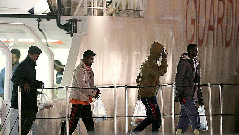 Diese Flüchtlinge haben die Katastrophe überlebt. Diese Flüchtlinge haben die Katastrophe überlebt.