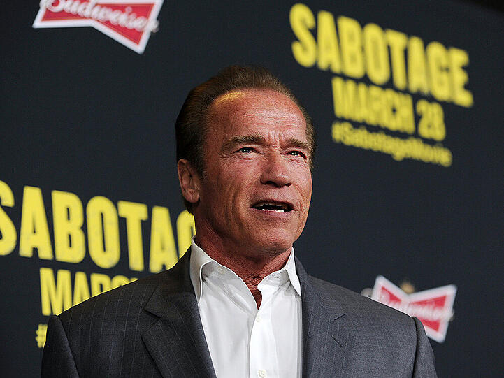 Arnold Schwarzenegger bei der Premiere von "Sabotage" in Los Angeles