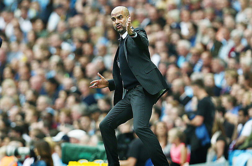 Gewann mit Manchester City gegen Stadtrivalen United: Der ehemaligen Bayern-Trainer Pep Guardiola. (Archivbild)