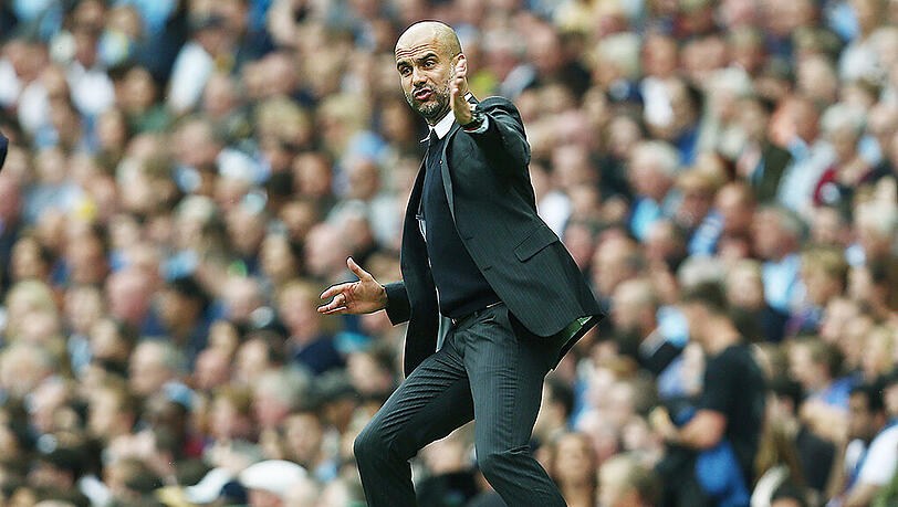 Gewann mit Manchester City gegen Stadtrivalen United: Der ehemaligen Bayern-Trainer Pep Guardiola. (Archivbild) Gewann mit Manchester City gegen Stadtrivalen United: Der ehemaligen Bayern-Trainer Pep Guardiola. (Archivbild)