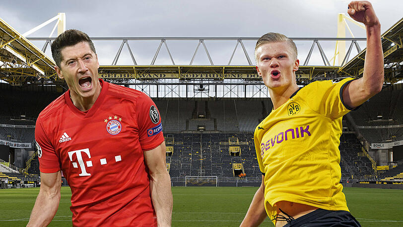 Am Samstag steht das Duell der Torjäger an: Robert Lewandowski gegen Erling Haaland