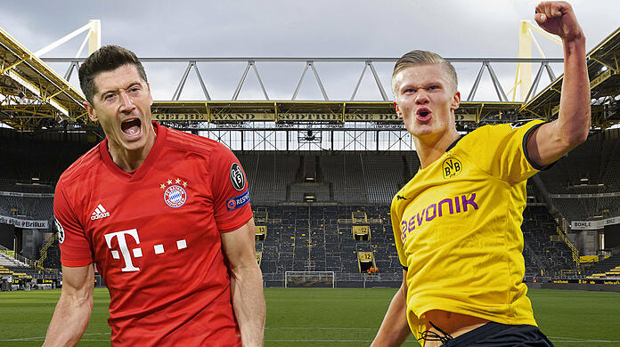 Am Samstag steht das Duell der Torjäger an: Robert Lewandowski gegen Erling Haaland