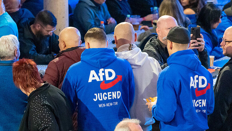 Eine Veranstaltung der rechtspopulistischen AfD in Greding.