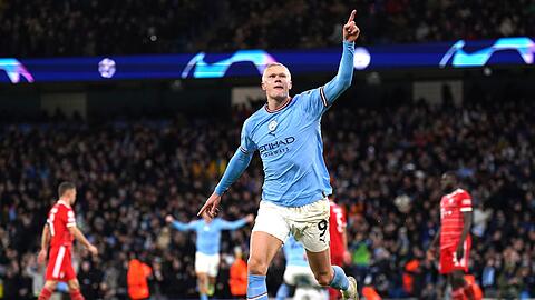 Traf gegen die Bayern zum 3:0: City-Stürmer Erling Haaland.