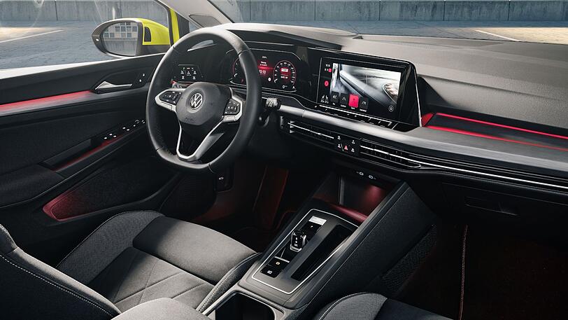 Das neue Golf-Cockpit ist digital, hochmodern und kommt fast ohne Knöpfe aus.