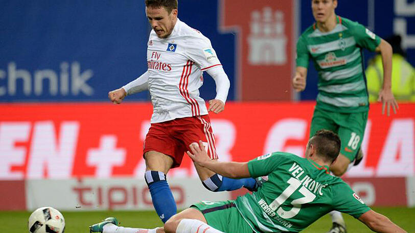 Das Hinspiel zwischen dem Hamburger SV und Werder Bremen endete 2:2.