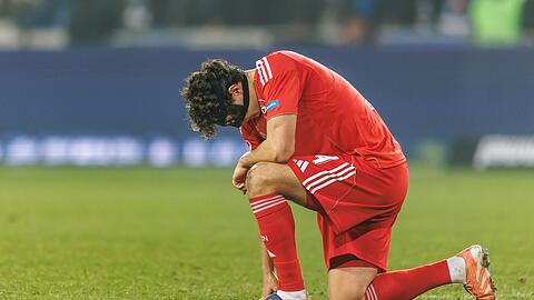 Ein frustrierter FCN-Kapit&auml;n Fabio Gruber nach der Niederlage.