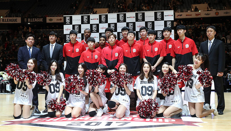 Die südkoreanische Basketball-Mannschaft von Anyang KGC. Die südkoreanische Basketball-Mannschaft von Anyang KGC.