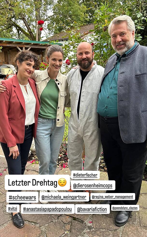 Abgedreht: Für diese vier Darsteller ist offenbar die letzte Klappe gefallen.