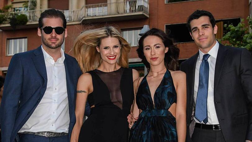 Michelle Hunziker (li.) und Tochter Aurora mit ihren Männern Tomaso (li.) und Goffredo Michelle Hunziker (li.) und Tochter Aurora mit ihren Männern Tomaso (li.) und Goffredo