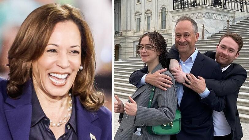 US-Präsidentschaftskandidatin Kamala Harris und ihr Patchwork-Glück.