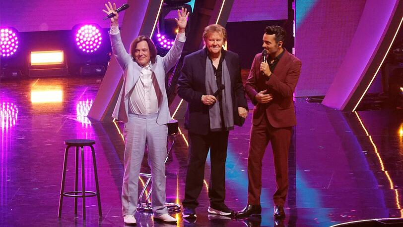 "Die Giovanni Zarrella Show - Eine Samstagnacht mit Howard Carpendale": Jürgen Drews, Howard Carpendale und Giovanni Zarrella (v.l.) bei der Aufzeichnung.