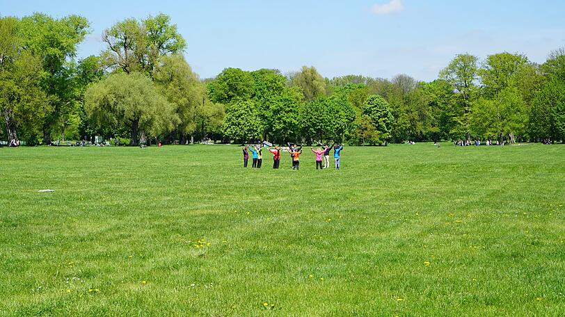 Im Englischen Garten wurden Sportaktivitäten verfolgt.